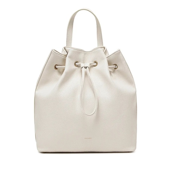 PIXIE MOOD Leah Recycled Vegan Backpack in Coconut Cream | Textured Minimalist* - Picture 1 of 5